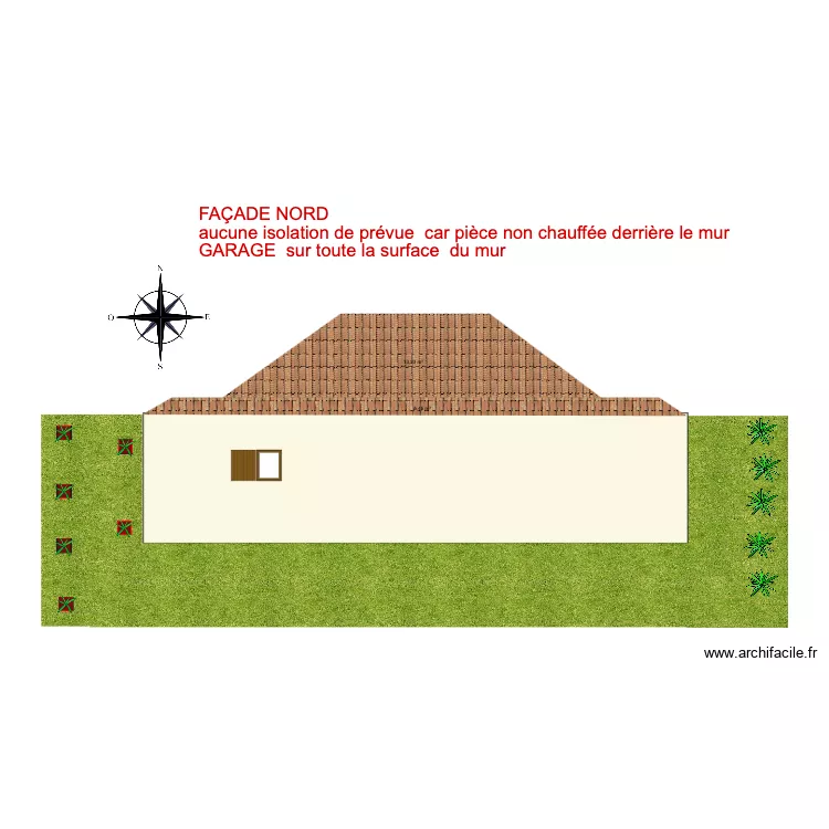 FRIQUET FA&Ccedil;ADE NORD. Plan de 