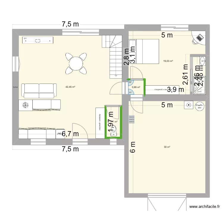 PLAN MAILLANE V1. Plan de 7 et 141 m² PLAN MAILLANE V1. Plan de 7 et 141 m²
