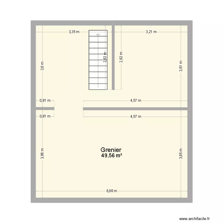 grenier. Plan de 1 et 50 m² grenier. Plan de 1 et 50 m²