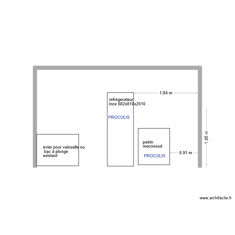 mur 4 BIS. Plan de 