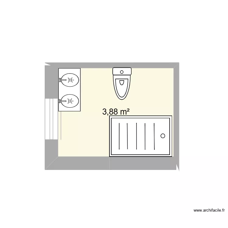 Mario SdB projet 1. Plan de 1 et 4 m² Mario SdB projet 1. Plan de 1 et 4 m²