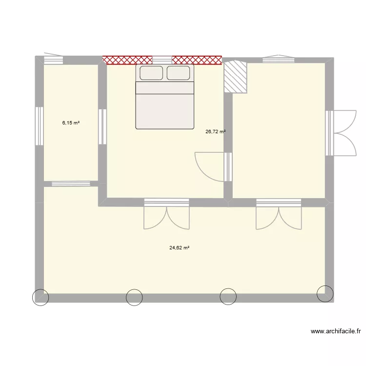 sanda'villa. Plan de 3  et 57 m²
