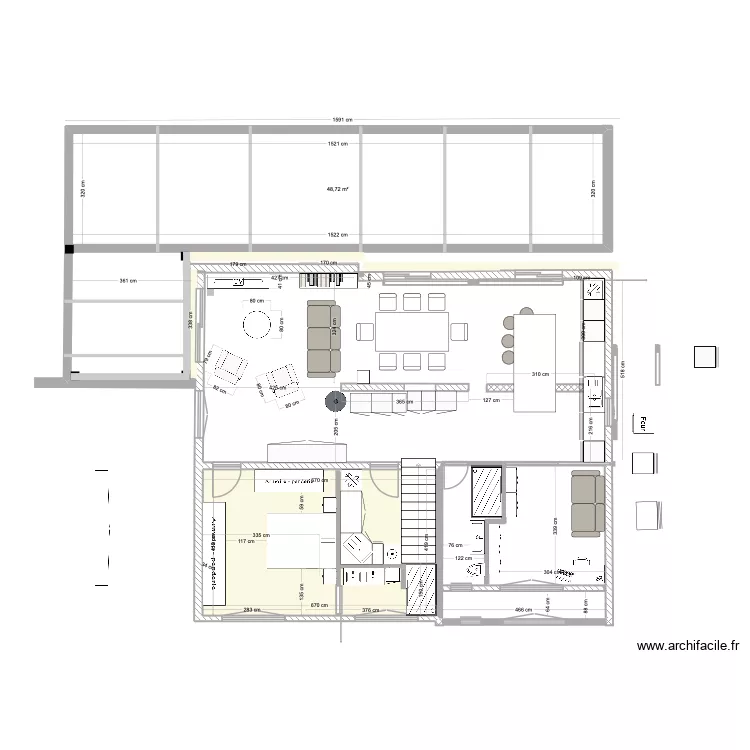 Obernai 3 modifié Geoffrey. Plan de 2 et 77 m² Obernai 3 modifié Geoffrey. Plan de 2 et 77 m²