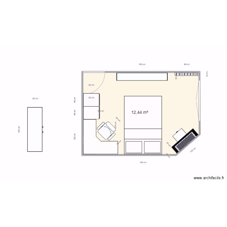 bureau. Plan de 0 pièce et 0 m2