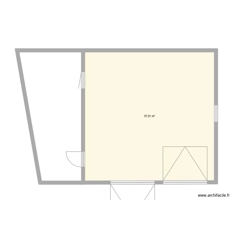 Plan du garage. Plan de 1 Pièce et 58 m² Plan du garage. Plan de 1 Pièce et 58 m²