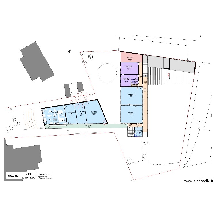 classe plan. Plan de 0 pièce et 0 m2