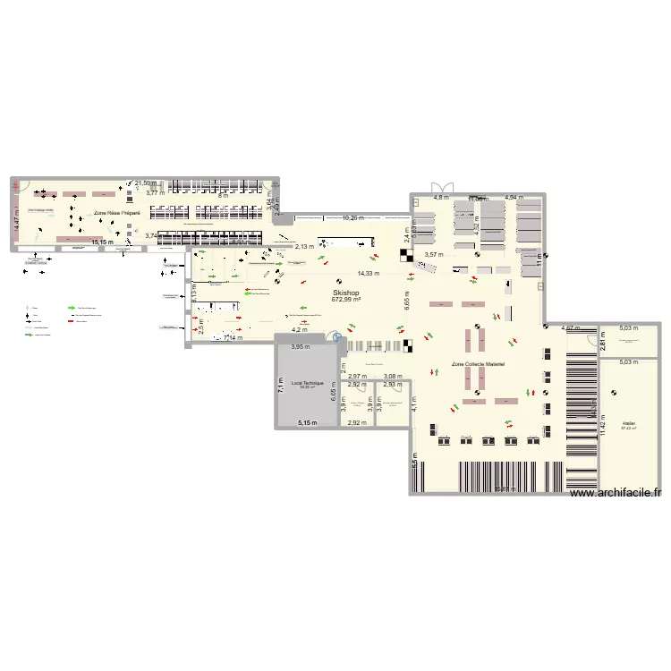 skishop id&eacute;e 1. Plan de 