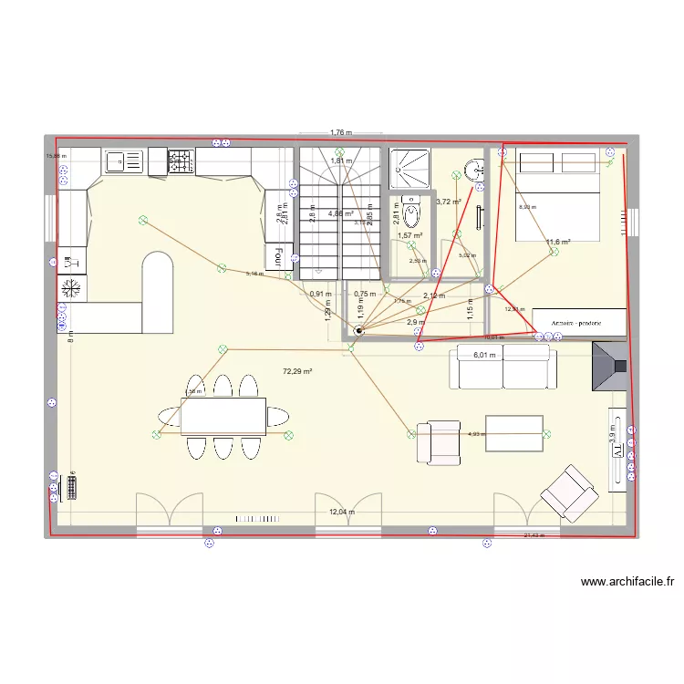 plan maison exercice CAP elec1. Plan de 