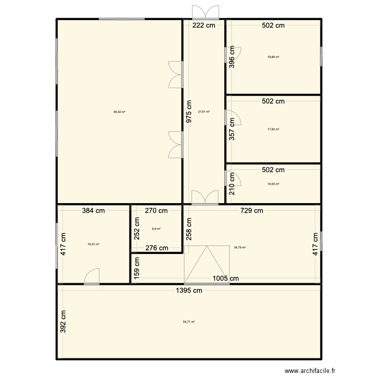 Mielleuse Sermanu. Plan de 9 pièces et 247 m2