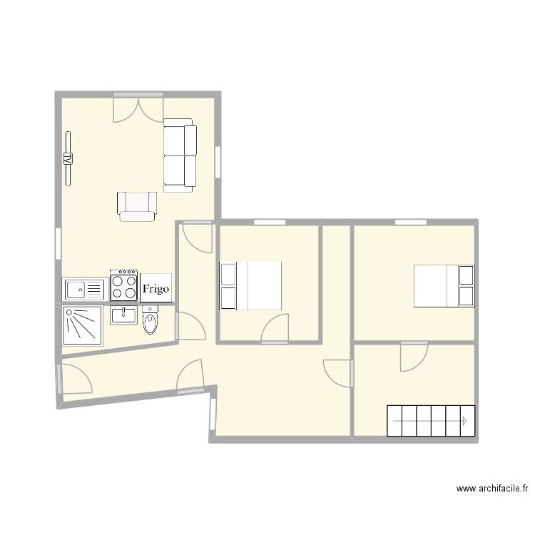 LIZZI R+1. Plan de 6 pièces et 29 m2