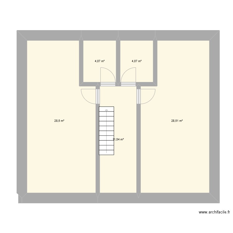 Durnal-GrenierAménagé. Plan de 5 pièces et 77 m2