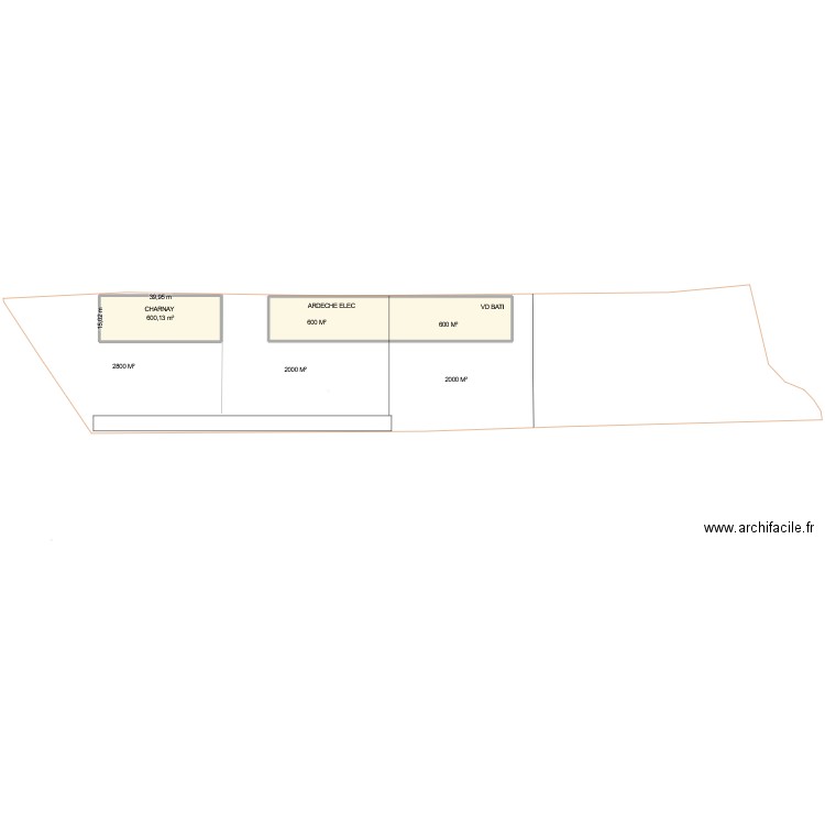 ZI LVD. Plan de 2 pièces et 1763 m2