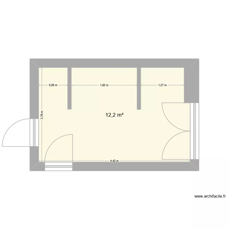 PORTELLA. Plan de 1 et 11 m² PORTELLA. Plan de 1 et 11 m²