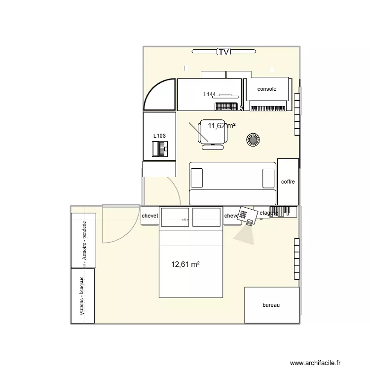 chambre2. Plan de 