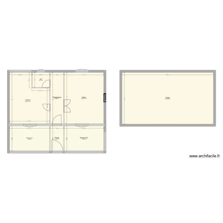 Maison brix avec vrai cotation. Plan de 8  et 168 m²