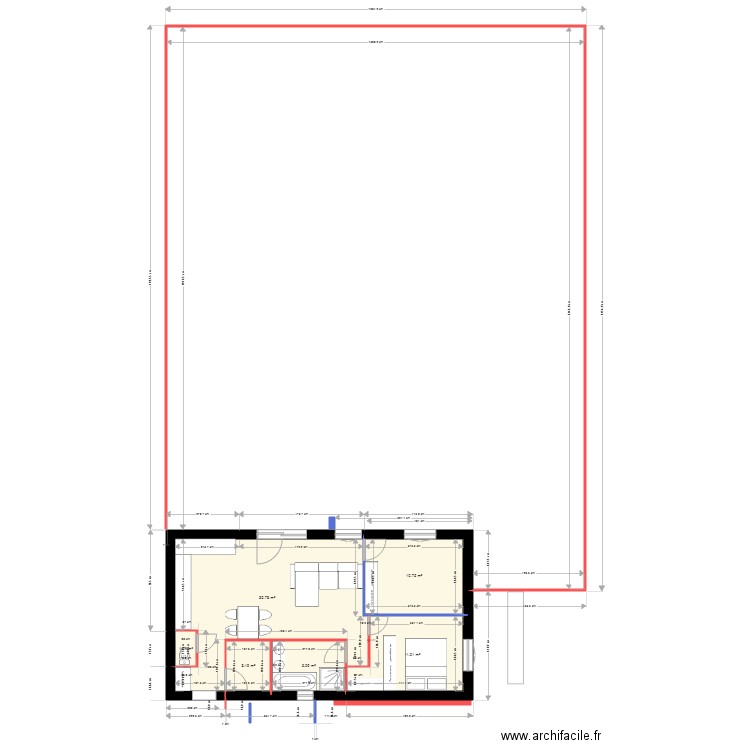 maison garage14 ok 2. Plan de 6 pièces et 62 m2