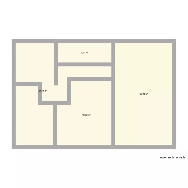 etage. Plan de 4  et 78 m²