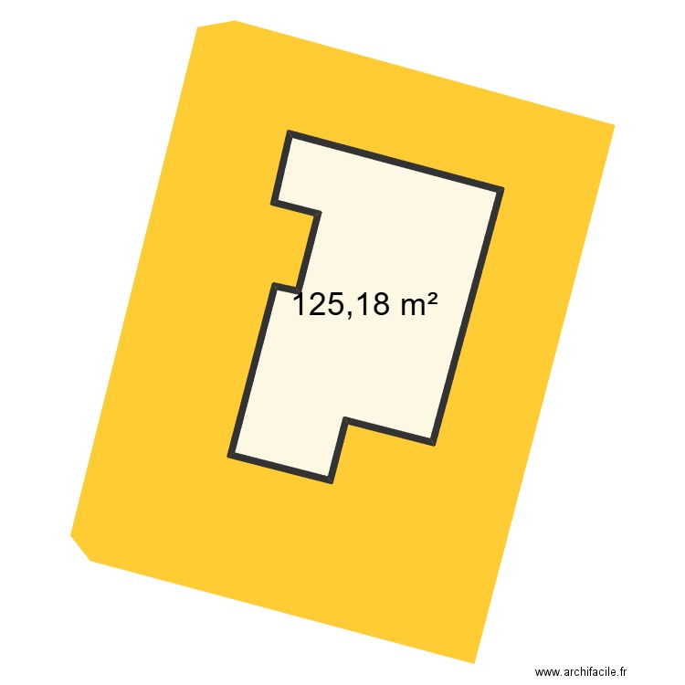 CADASTRE. Plan de 1 pièce et 125 m2