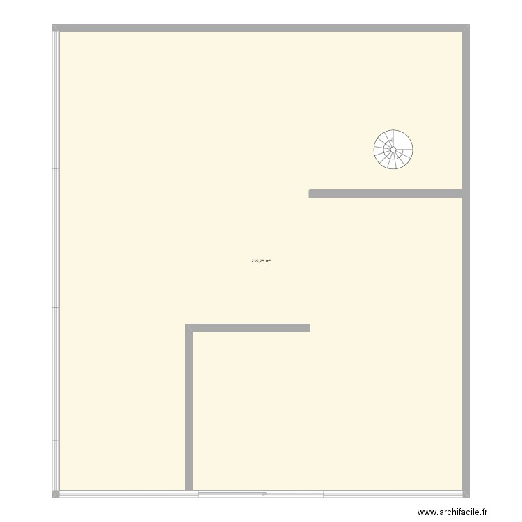 Rusters. Plan de 1 pièce et 239 m2