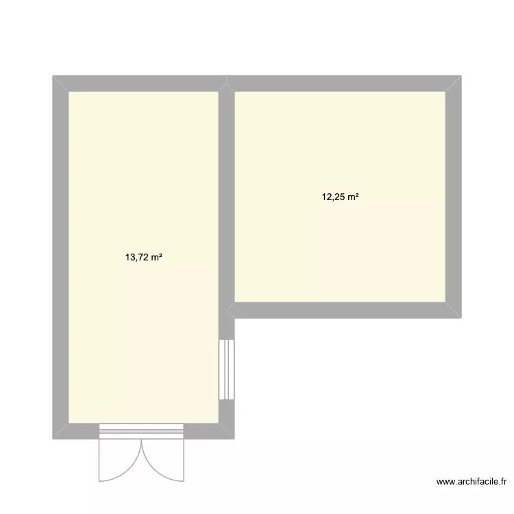 PLAN ABRI DE JARDIN 1. Plan de 2 pièces et 26 m²