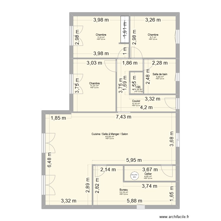 THIMOTEE. Plan de 9 pièces et 108 m2