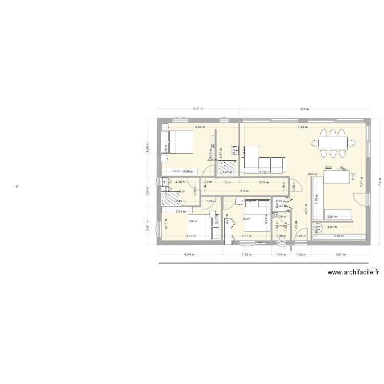 2025 9. Plan de 6 pièces et 93 m2