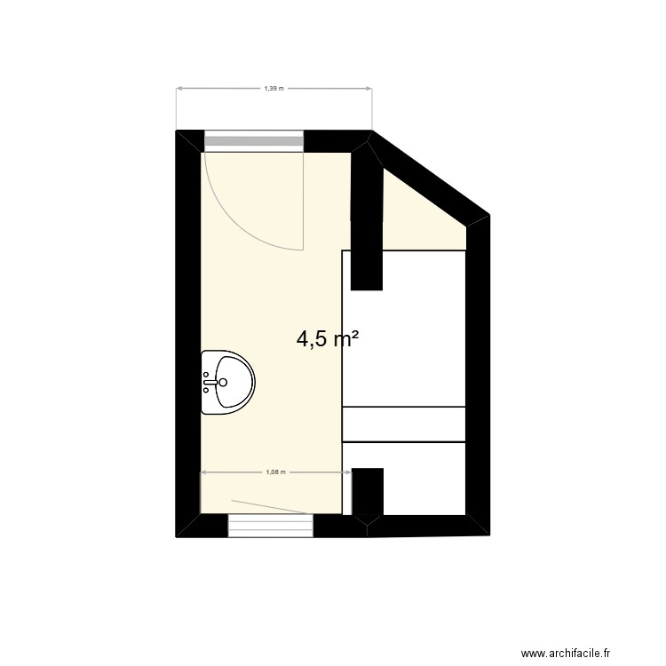 2 Provence. Plan de 1 pièce et 5 m2