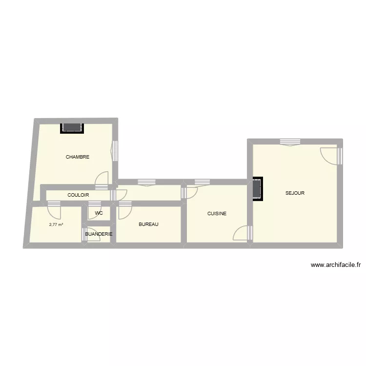 COURDIL 1. Plan de 8  et 35 m²