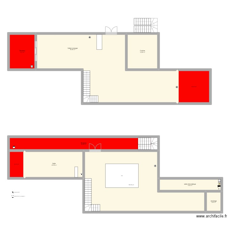 pub. Plan de 10 pièces et 267 m2