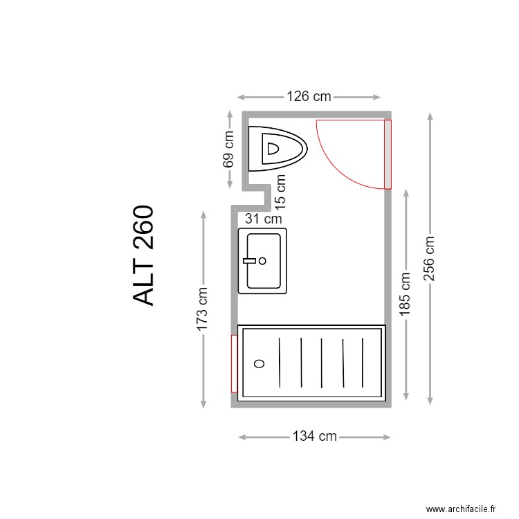 LULIA. Plan de 1 pièce et 3 m2