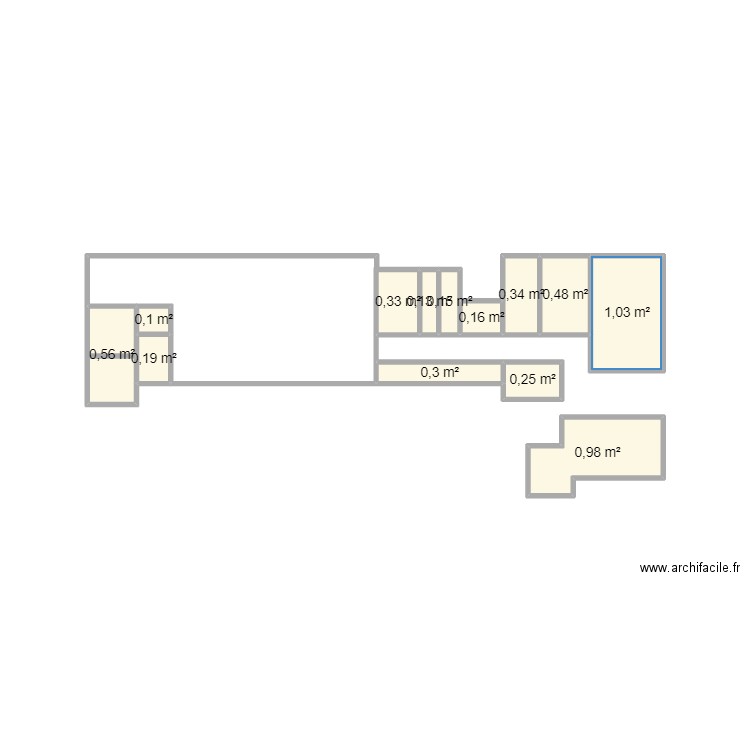 Plan RIL. Plan de 13 pièces et 5 m2