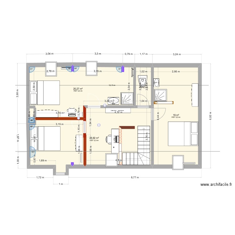 plan étage  2 ST MALO. Plan de 0 pièce et 0 m2
