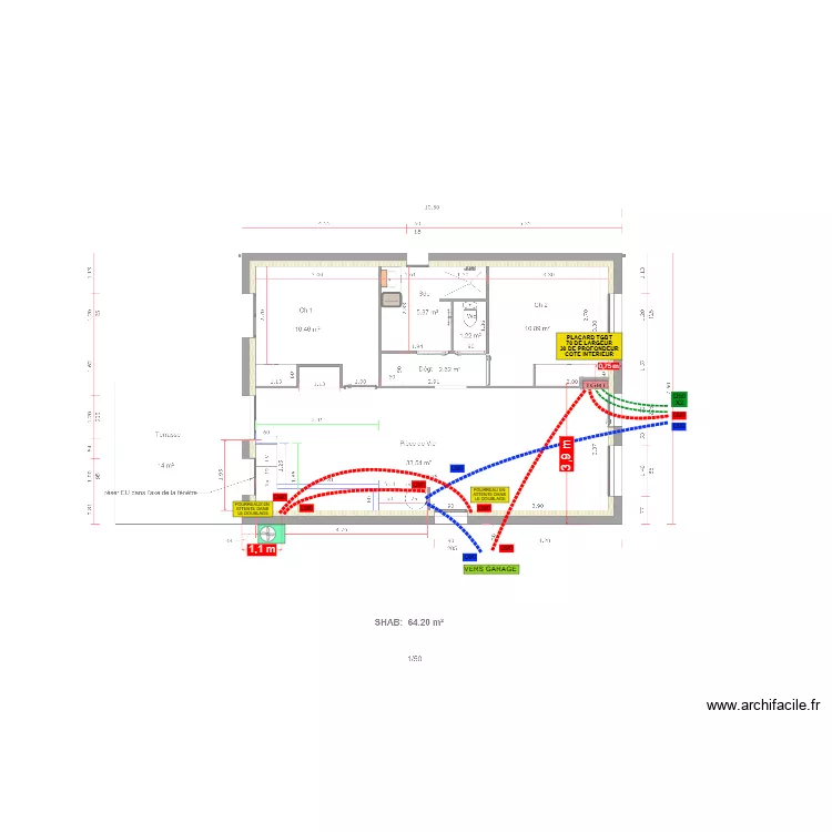 TRICHET FOURREAUX. Plan de 