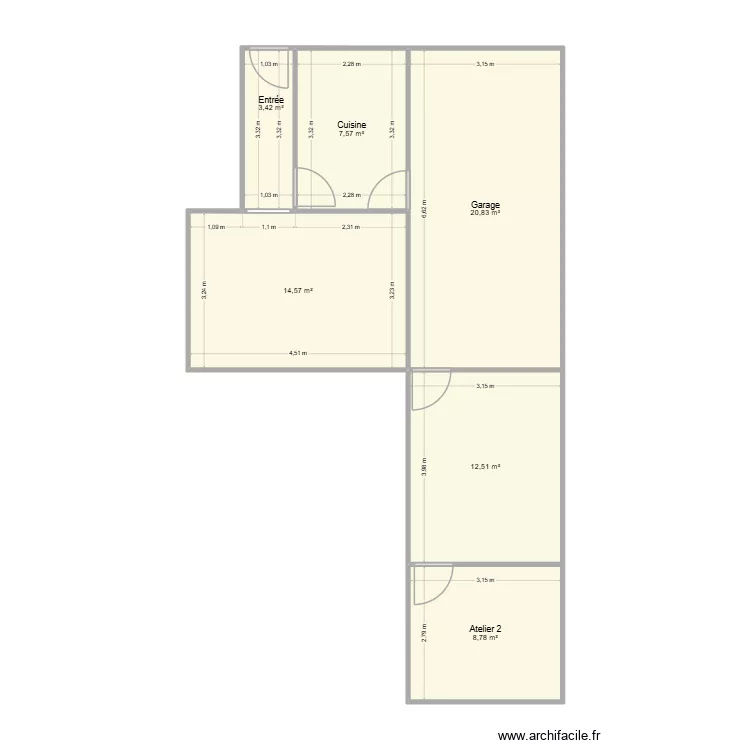 GALLEMANT. Plan de 6 et 68 m² GALLEMANT. Plan de 6 et 68 m²