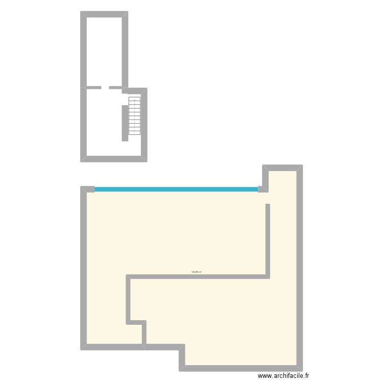 maison. Plan de 1 pièce et 164 m2