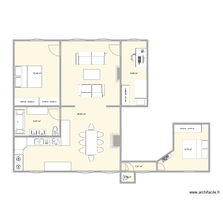 Plan appartement. Plan de 0 pièce et 0 m2