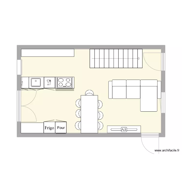 studio. Plan de studio. Plan de