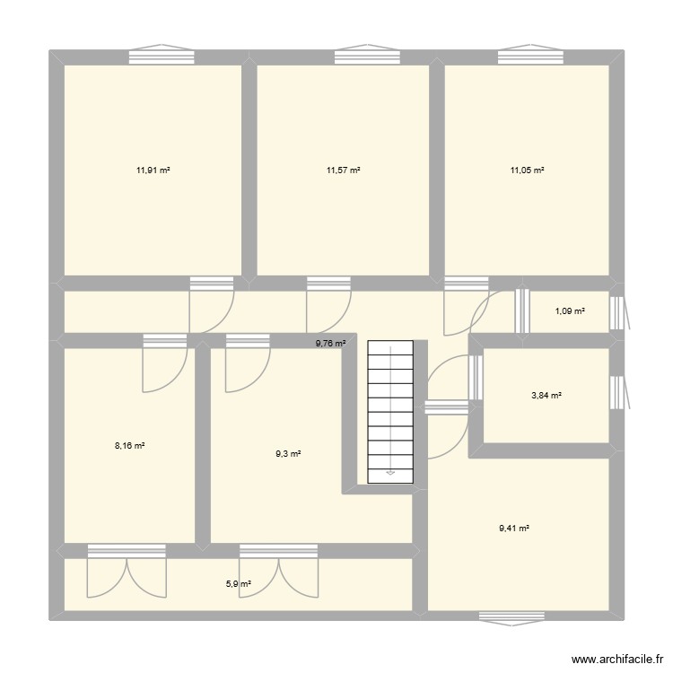 R+1 existant. Plan de 0 pièce et 0 m2