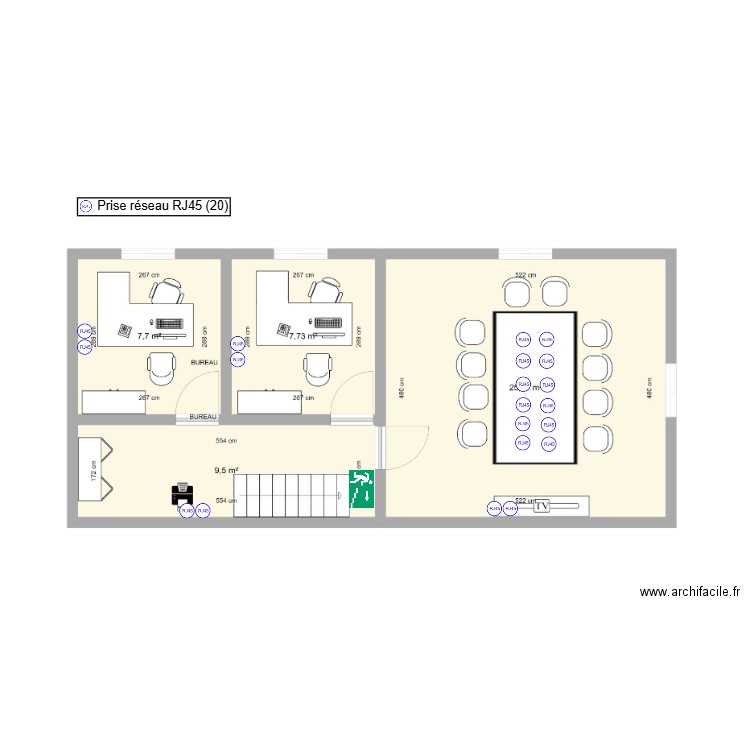 Projet Wide-int multimédia étage. Plan de 0 pièce et 0 m2