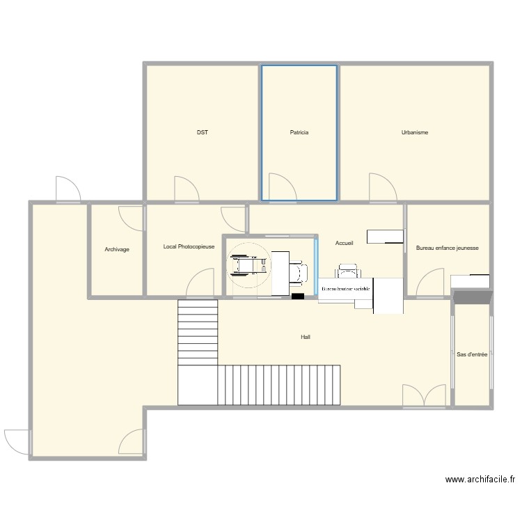 Idée n°2. Plan de 10 pièces et 150 m2