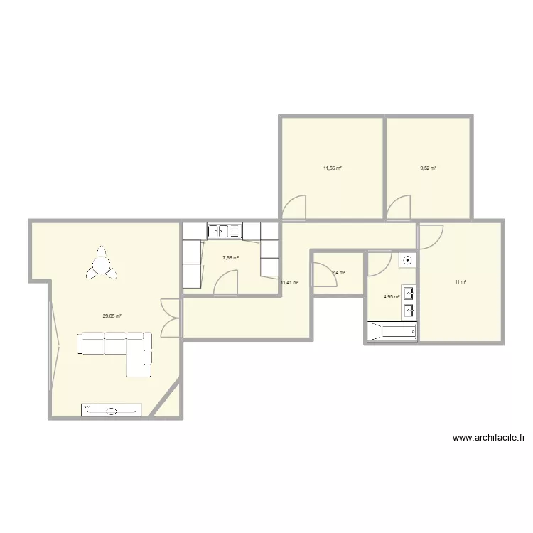 Antony - 85. Plan de 8  et 88 m²