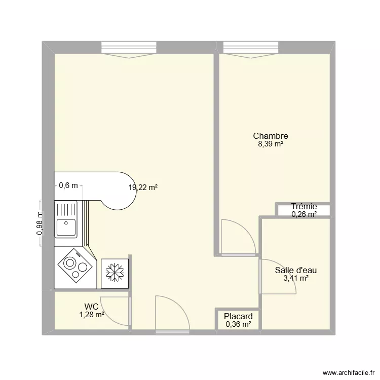 STUDIO THEO janvier 2026 V3. Plan de 6 et 33 m² STUDIO THEO janvier 2026 V3. Plan de 6 et 33 m²