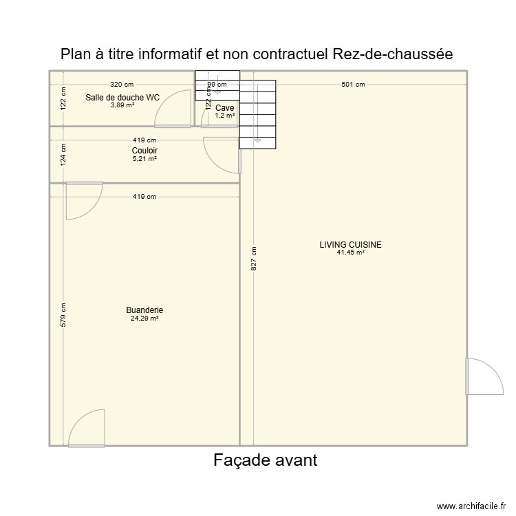 oignies rez. Plan de 5 pièces et 76 m2
