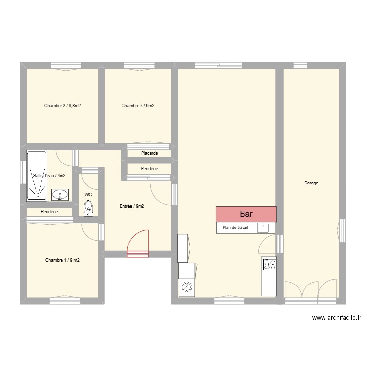 Maison_avant. Plan de 11 pièces et 112 m2
