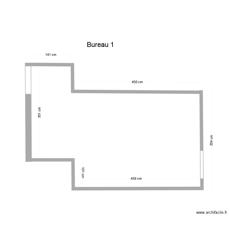 bureau 1. Plan de 0 pièce et 0 m2