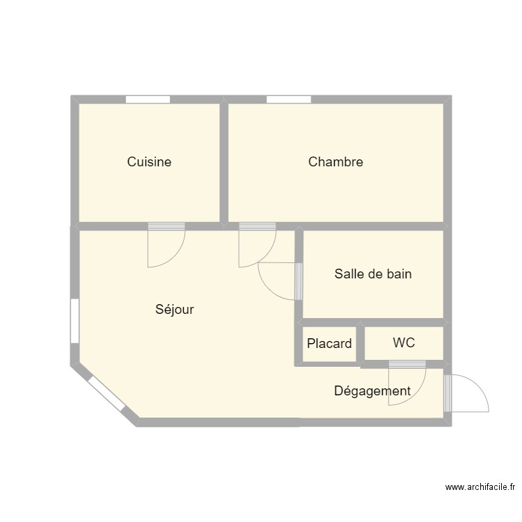 PLAN 230669 LE FOLL. Plan de 6 pièces et 19 m2