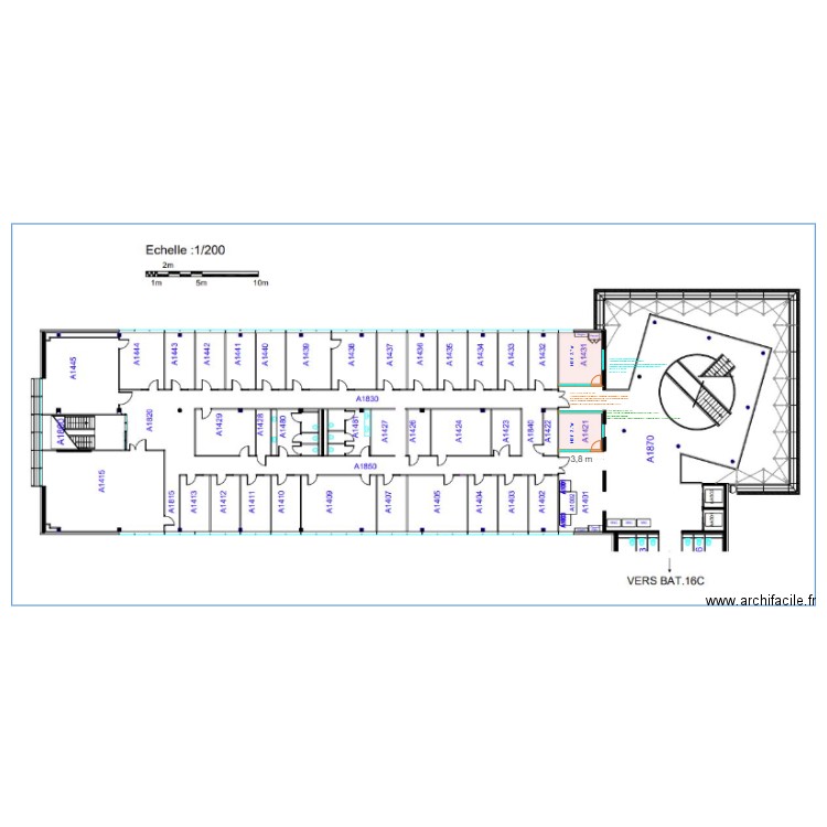 B16A salle de réunion. Plan de 0 pièce et 0 m2