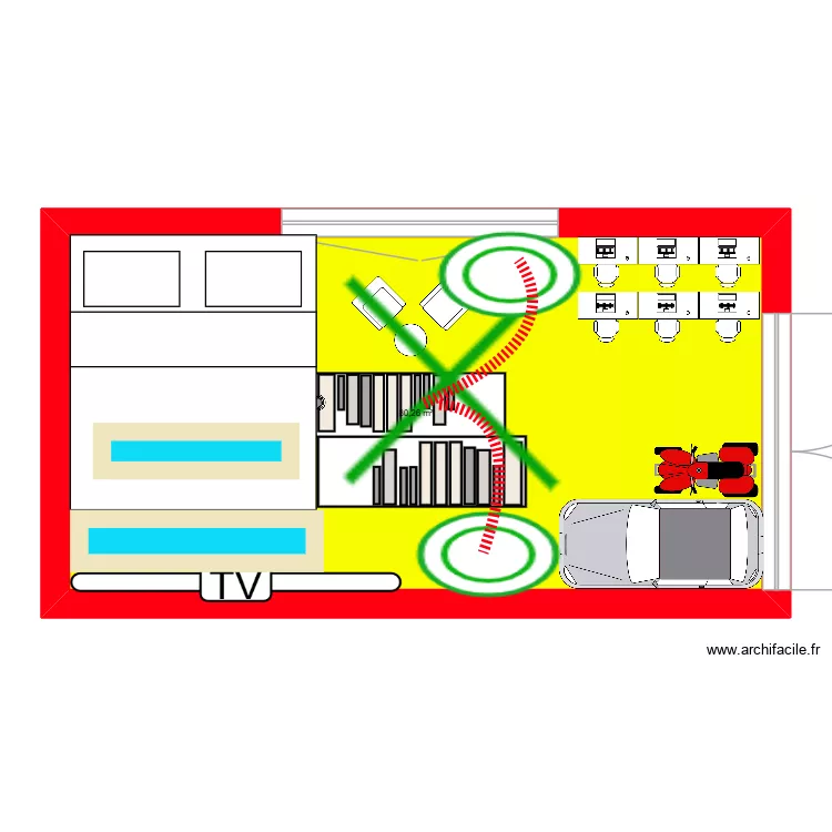Maison de reve. Plan de 1  et 80 m²