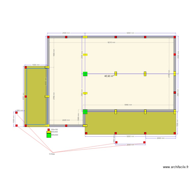 Брехово Сваи. Plan de 3 pièces et 54 m2