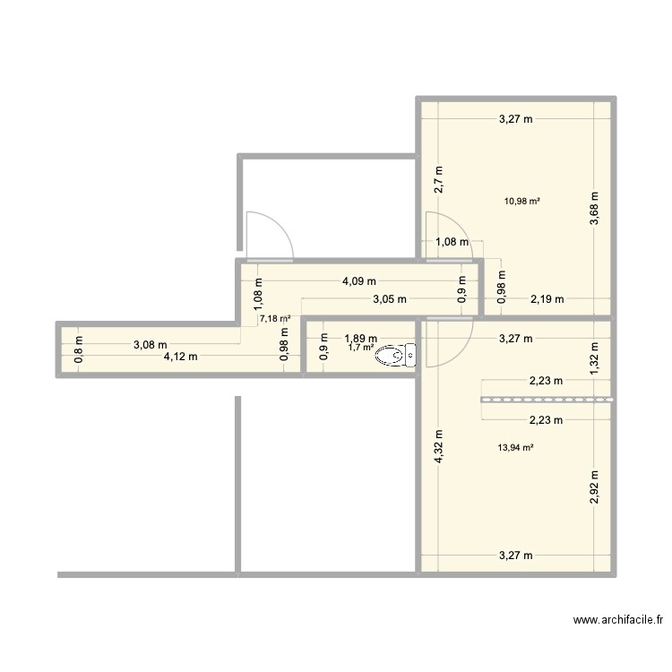 BOUDARD GARAGE. Plan de 4 pièces et 34 m2